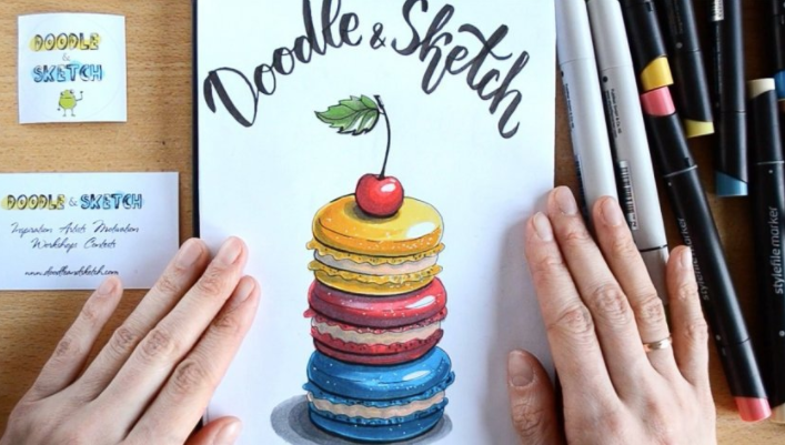 Видео урок рисования маркерами _Яркие макаруны_ - _0.png